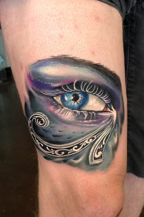 Beautiful Color Eye of Horus Tattoo